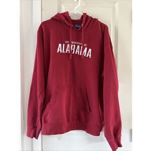 University of Alabama Hoodie Sweatshirt Mens Large Red